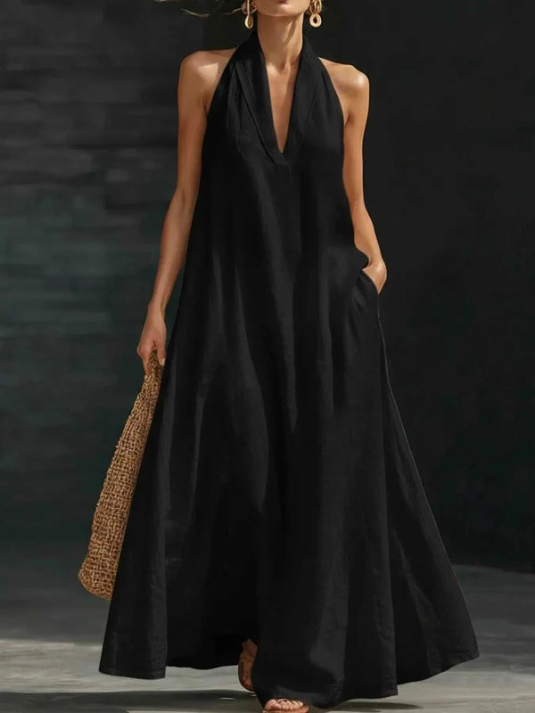 Full Size Halter Neck Sleeveless Maxi Dress Plus Size 100100329491085 30 Gifts for Her Jerry's Apparel 