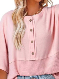 Button Detail Texture Knit T-Shirt 100100489140397 26 Affordable Fashion Under $100 Jerry's Apparel 