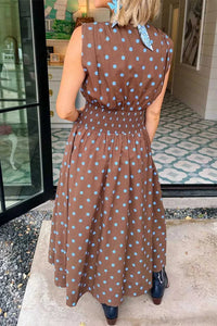 Polka Dot Zipper Front Midi Dress 100100529252916 67 Gifts for Her Jerry's Apparel 