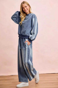 BiBi Washed Denim Lace Contrast Sided Sweatshirt 100100756531525 56 Affordable Fashion Under $100 Jerry's Apparel 
