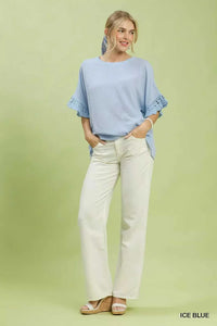 Umgee Crochet Trim Flutter Sleeve Top 100100967751325 49 Affordable Fashion Under $100 Jerry's Apparel 