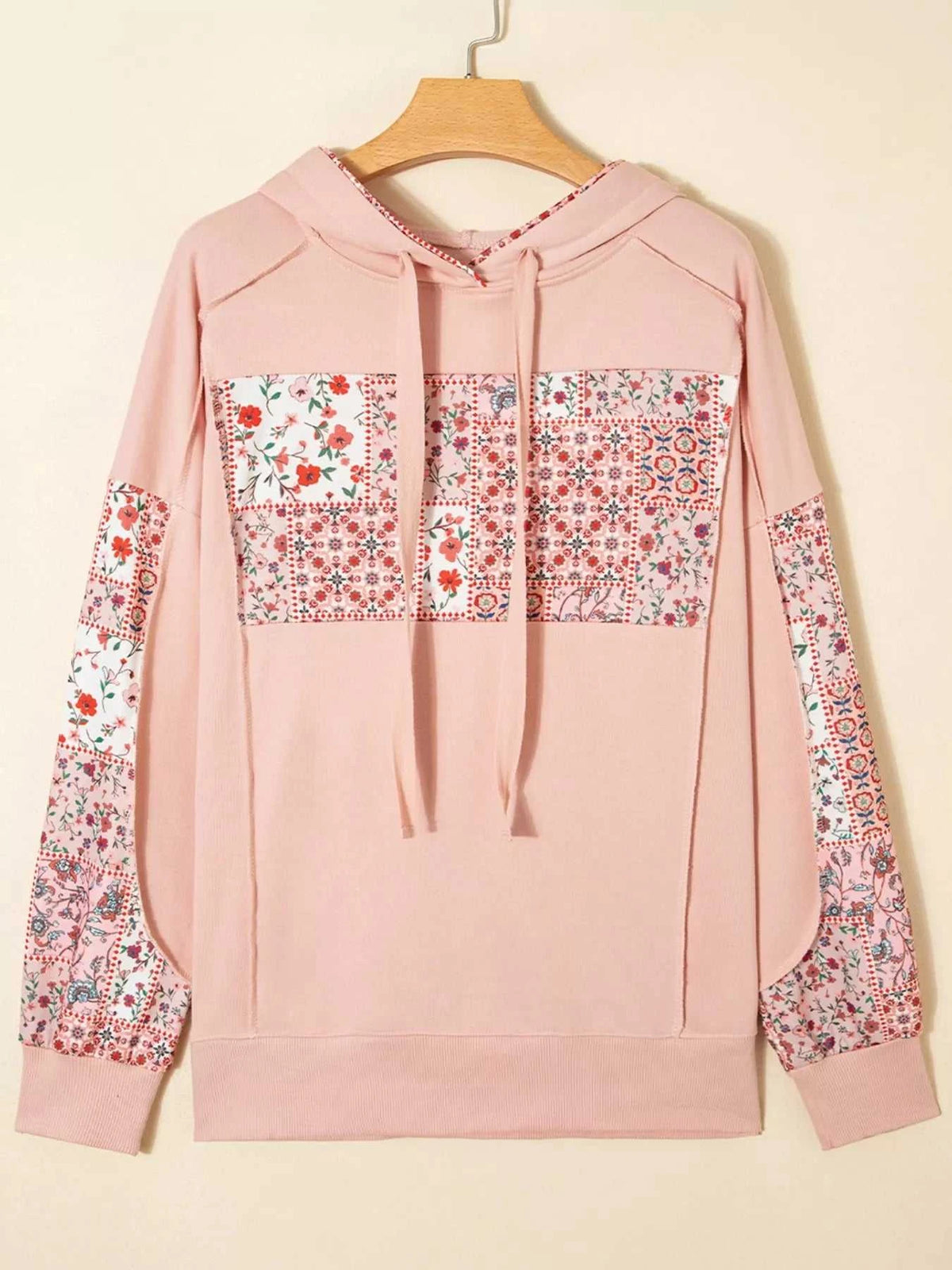 Floral Print Drawstring Long Sleeve Hoodie 100100174351957 54 Affordable Fashion Under $100 Jerry's Apparel 