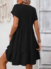 Casual V-Neck Ruffle Hem Mini Dress 100100053087860 30 Affordable Fashion Under $100 Jerry's Apparel 