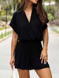Short-Sleeve V-Neck Ribbed Romper 100100039693655 27 Affordable Fashion Under $100 Jerry's Apparel 