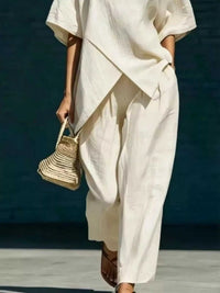 Full Size Asymmetric Top and Wide-Leg Pants Set Plus Size 101001701257915 41 Affordable Fashion Under $100 Jerry's Apparel 