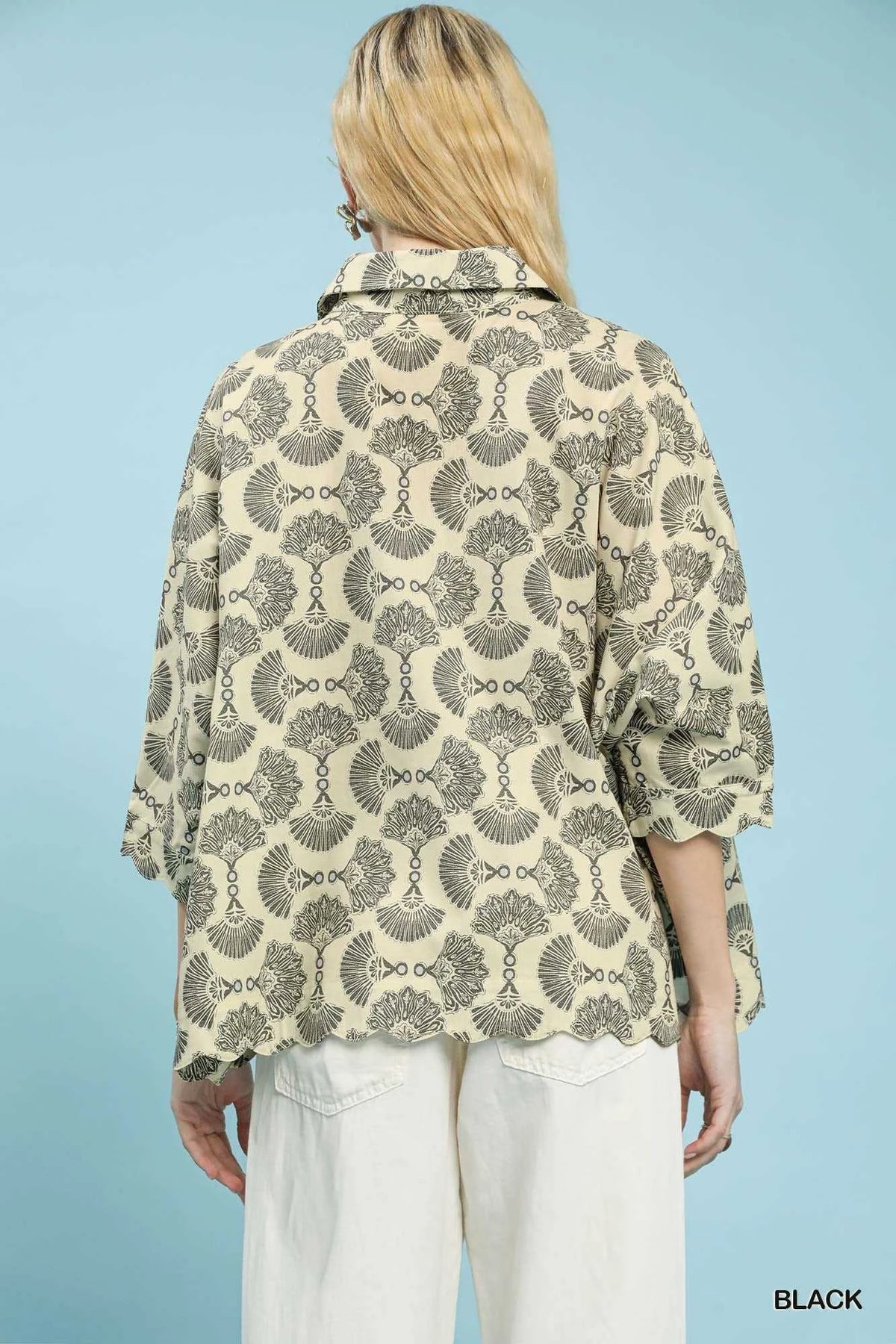 Umgee Printed Button Down Shirt 100100630031788 55 Affordable Fashion Under $100 Jerry's Apparel 