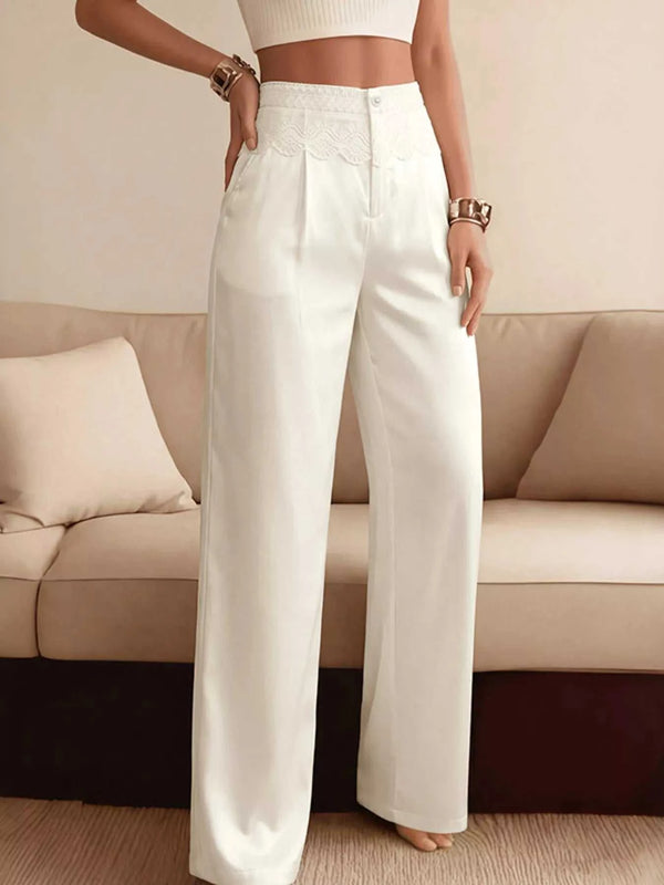 Lace Waist Wide Leg Pants 100100659257154 37 Affordable Fashion Under $100 Jerry's Apparel 