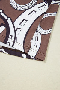 Printed Round Neck Short Sleeve T-Shirt