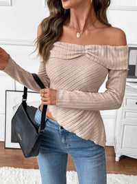 Asymmetrical Off-Shoulder Knit Top 100100853169847 26 Affordable Fashion Under $100 Jerry's Apparel 