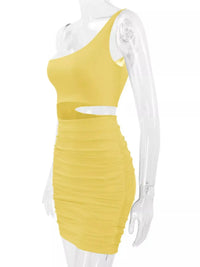 One-Shoulder Cutout Ruched Bodycon Mini Dress 101001098960768 27 Gifts for Her Jerry's Apparel 