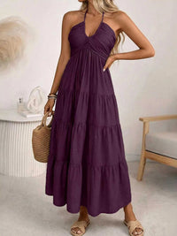 Halter Neck Tiered Midi Dress 100100171264186 44 Affordable Fashion Under $100 Jerry's Apparel 
