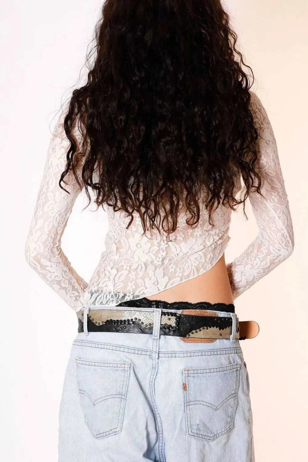 Lace Long Sleeve Sheer Crop Top 100100846441155 17 Affordable Fashion Under $100 Jerry's Apparel 