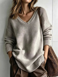 V-Neck Dropped Shoulder Sweater 101002004477831 44 Affordable Fashion Under $100 Jerry's Apparel 