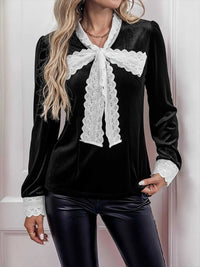 Lace Detail Long Sleeve Blouse 100100214795828 38 Affordable Fashion Under $100 Jerry's Apparel 