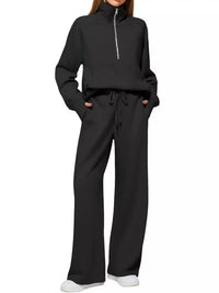 Half-Zip Sweatshirt and Wide-Leg Pants Set 101001840100593 40 Affordable Fashion Under $100 Jerry's Apparel 