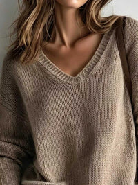 V-Neck Dropped Shoulder Sweater 101002004477831 44 Affordable Fashion Under $100 Jerry's Apparel 