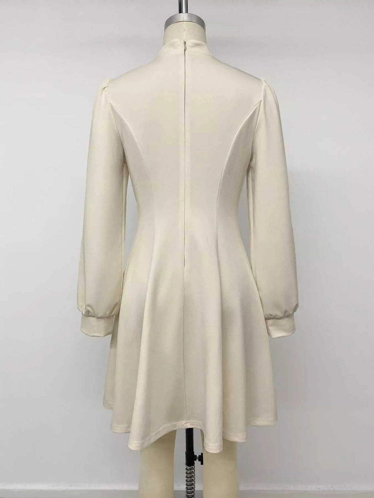 Keyhole Neckline Long Sleeve A-Line Mini Dress 101001180423044 49 Affordable Fashion Under $100 Jerry's Apparel 
