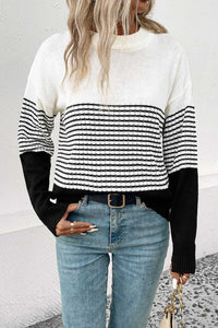 Perfee Striped Drop Shoulder Sweater 100100932771030 34 Affordable Fashion Under $100 Jerry's Apparel 