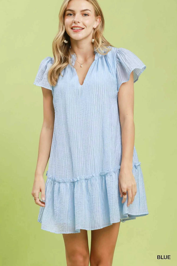 Umgee Textured Ruffle Hem Mini Dress 100100420861229 51 Affordable Fashion Under $100 Jerry's Apparel 
