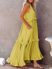 Ruffled Tiered Sleeveless Maxi Dress 100100900580027 49 Affordable Fashion Under $100 Jerry's Apparel 