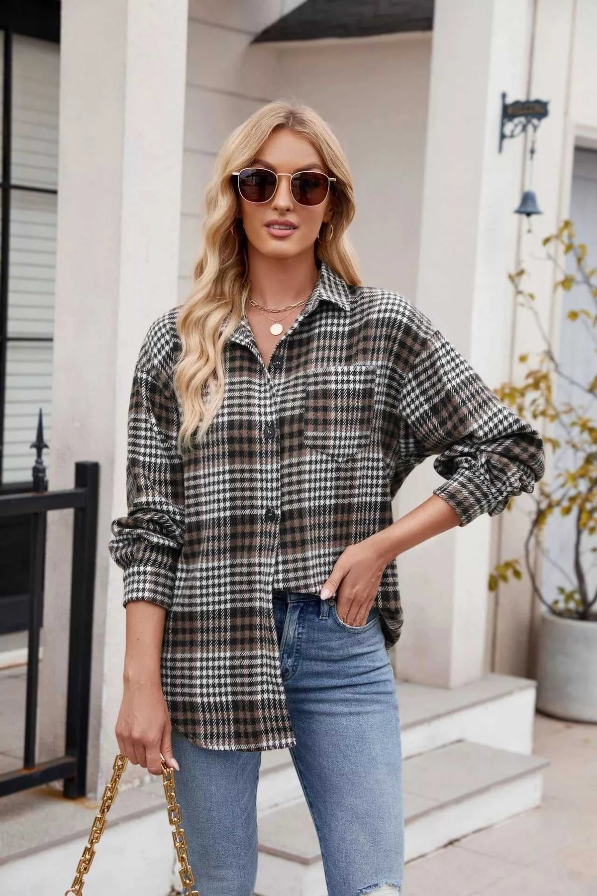Casual Plaid Long Sleeve Shirt 100100836351743 38 Affordable Fashion Under $100 Jerry's Apparel 