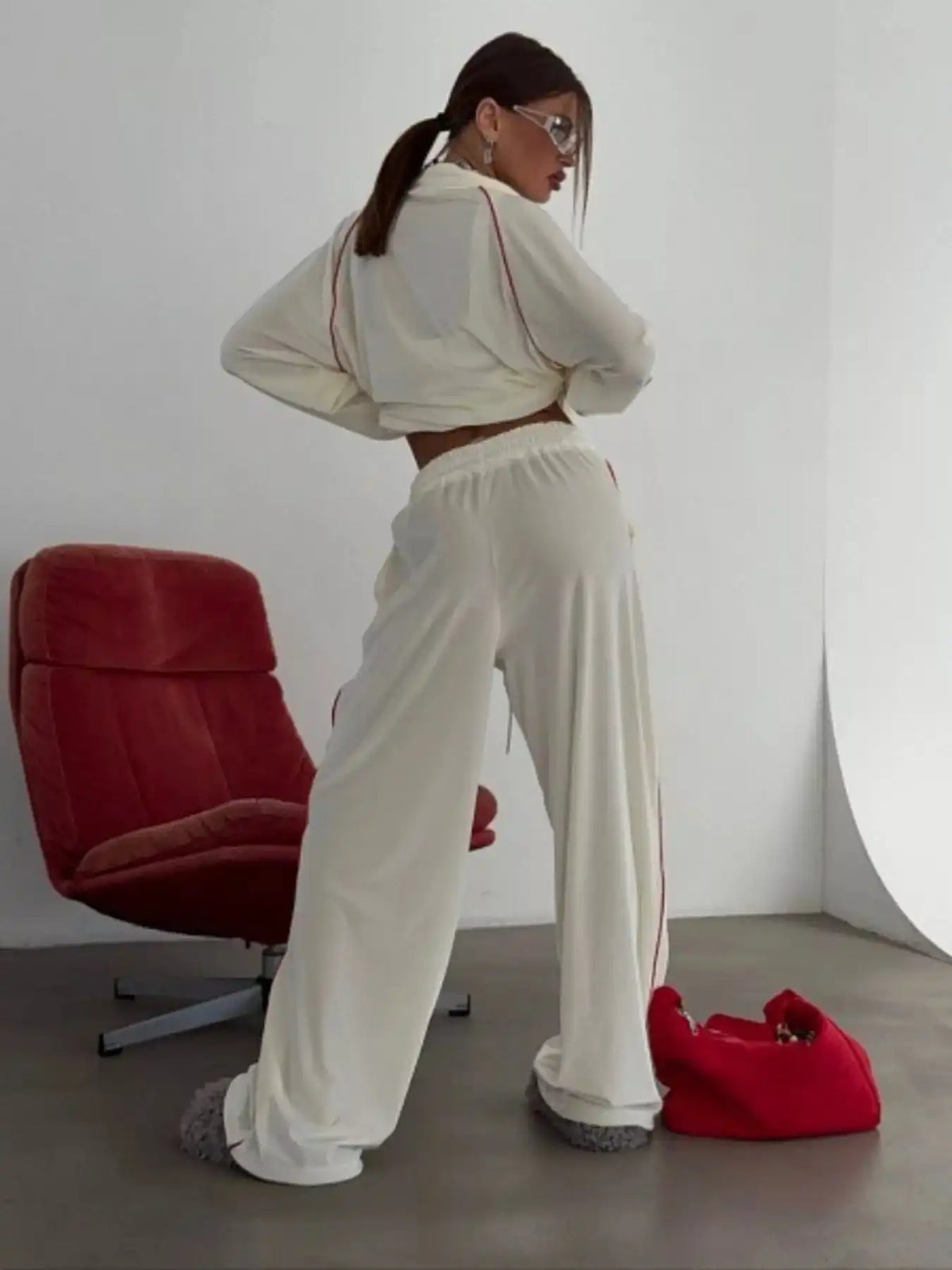 Zip Up Long Sleeve Top and Pants Set 100100041239879 73 Affordable Fashion Under $100 Jerry's Apparel 
