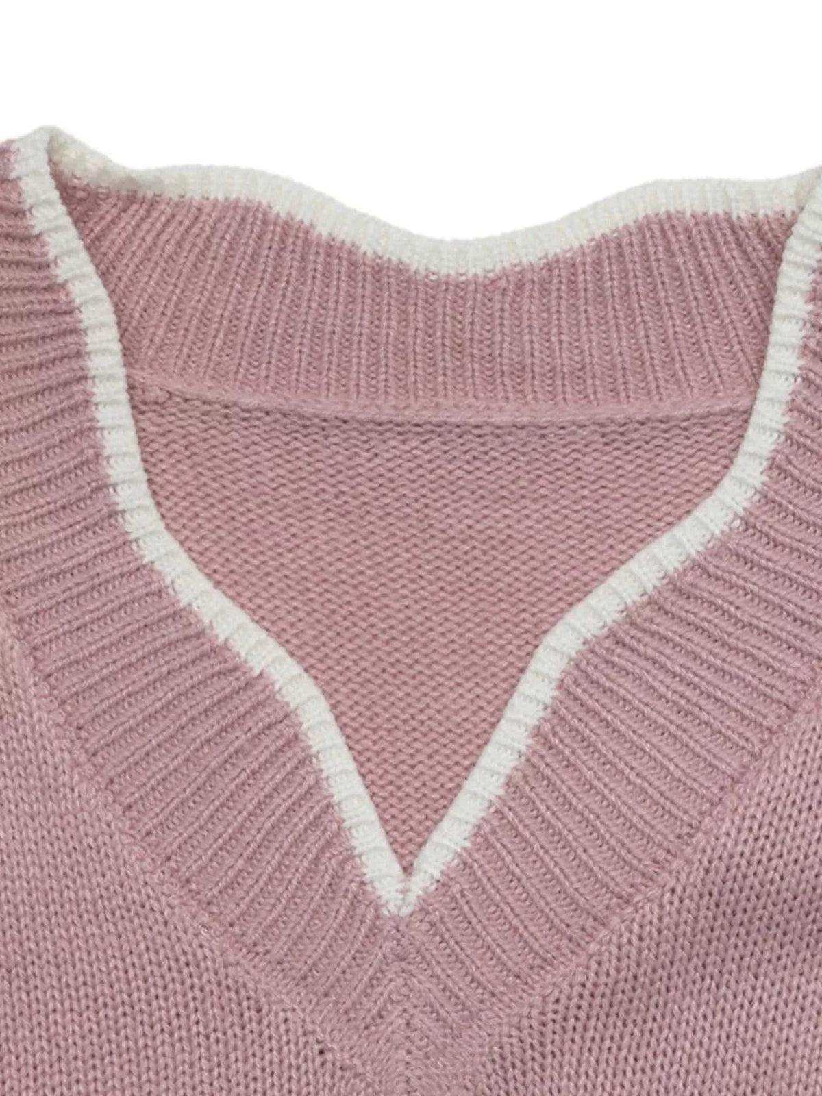 V-Neck Openwork Long Sleeve Sweater 100100123464940 41 Affordable Fashion Under $100 Jerry's Apparel 
