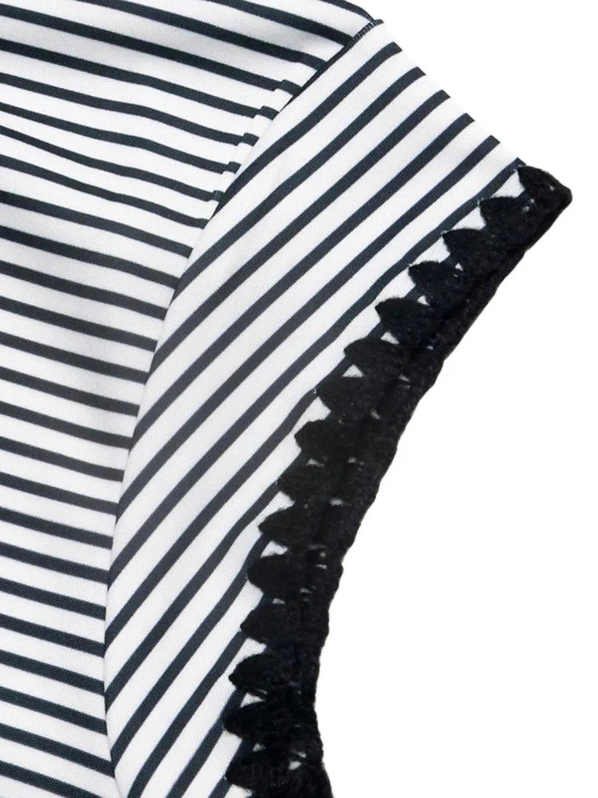 Classic Striped Crew Neck T-Shirt 100100609256431 26 Women's T-shirts Affordable Fashion Under $100 Jerry's Apparel 