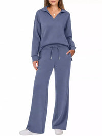 Dropped Shoulder Top and Pants Set 101001926020102 36 Women's Pants Set Gifts for Her Jerry's Apparel 