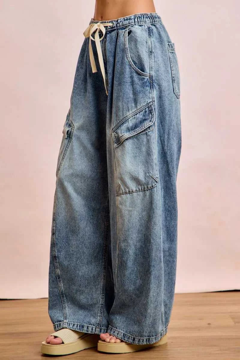 BiBi Baggy Barrel Jeans With Cargo Pockets 100100274921735 65 Affordable Fashion Under $100 Jerry's Apparel 