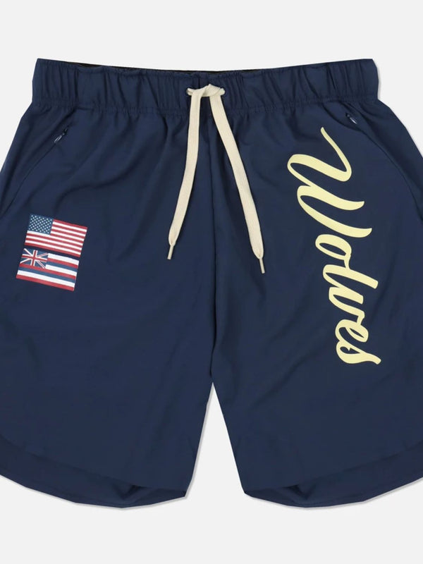 Men's Plus Size Drawstring US Flag Active Shorts