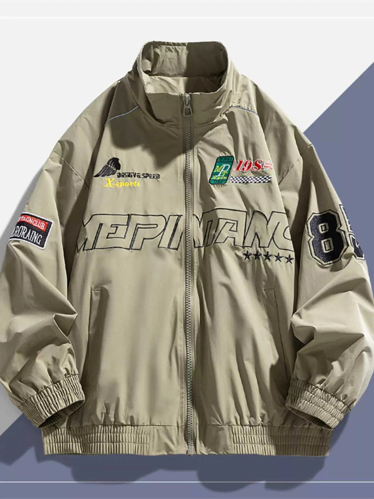 Men's Plus Size Racing-Inspired Zip Up Jacket 100400889592601 84 Affordable Fashion Under $100 Jerry's Apparel 