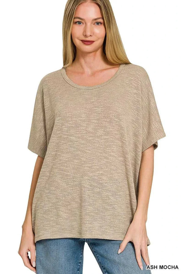 Zenana Oversized Slub Hacci Top 100100753582963 21 Affordable Fashion Under $100 Jerry's Apparel 