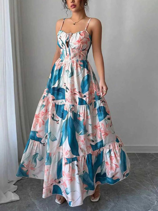Floral Print Tiered Maxi Cami Dress 100100458243031 49 Affordable Fashion Under $100 Jerry's Apparel 