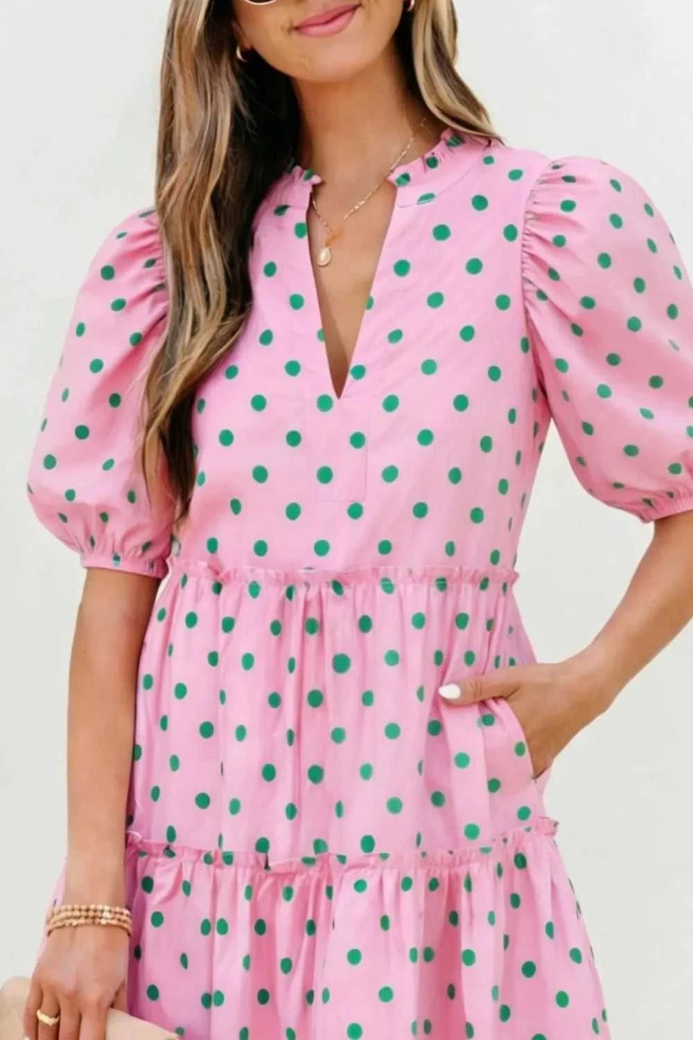 Polka Dot Tiered Mini Dress 100100581881582 61 Affordable Fashion Under $100 Jerry's Apparel 