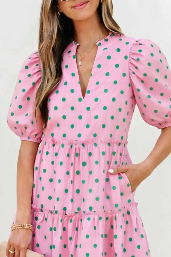Polka Dot Tiered Mini Dress 100100581881582 61 Affordable Fashion Under $100 Jerry's Apparel 