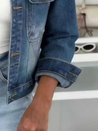 Full Size Chic Cropped Denim Jacket Plus Size 100100221088998 58 Affordable Fashion Under $100 Jerry's Apparel 