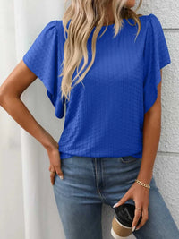 Round Neck Flutter Sleeve T-Shirt 100100468281947 23 Affordable Fashion Under $100 Jerry's Apparel 