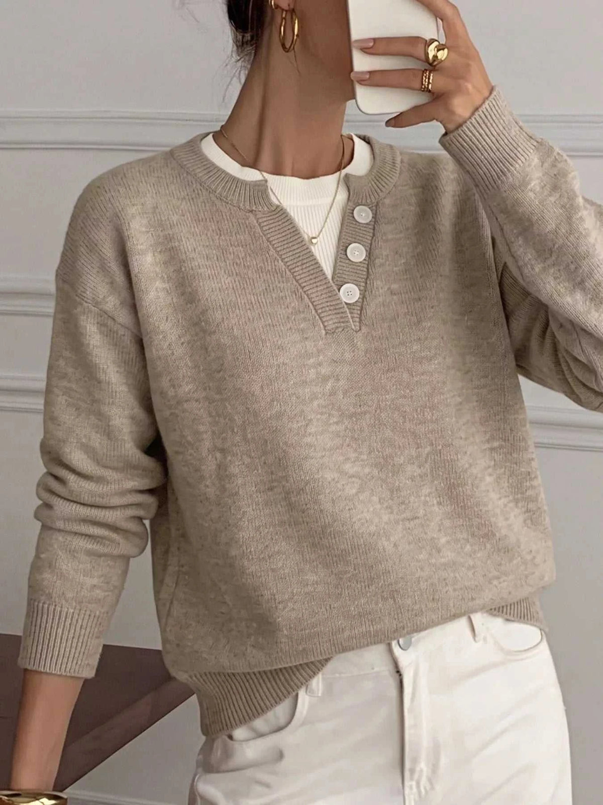 Dropped Shoulder Long Sleeve Sweater 100100679880888 40 Affordable Fashion Under $100 Jerry's Apparel 