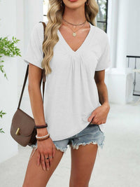 Casual V-Neck Short Sleeve T-Shirt 100100731554922 25 Affordable Fashion Under $100 Jerry's Apparel 