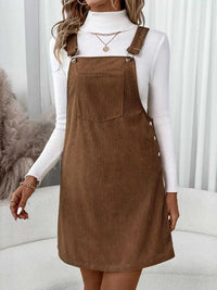 Corduroy Overall Mini Dress with Adjustable Straps 100100699171576 52 Affordable Fashion Under $100 Jerry's Apparel 