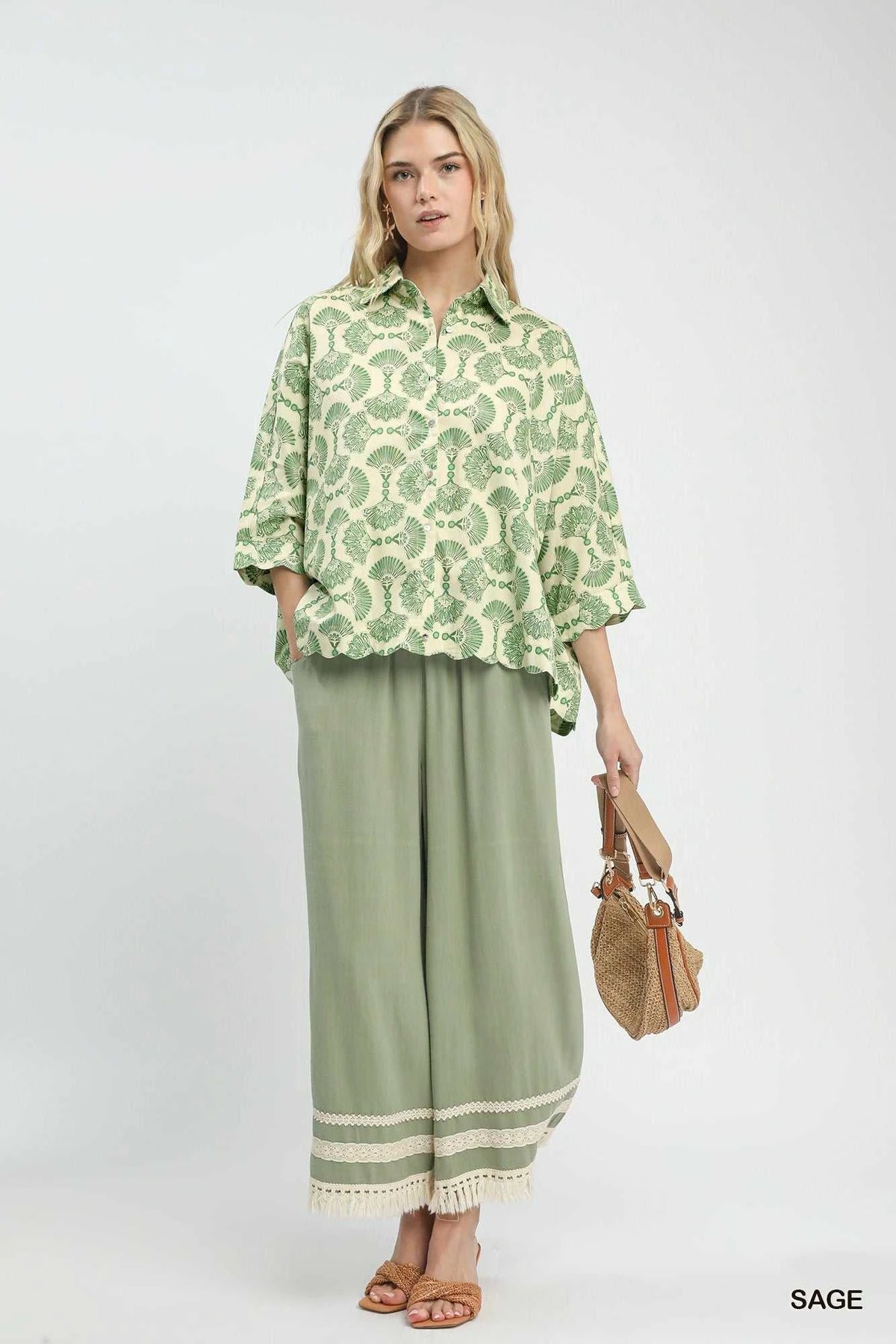 Umgee Printed Button Down Shirt 100100977401221 55 Affordable Fashion Under $100 Jerry's Apparel 