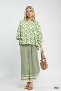Umgee Printed Button Down Shirt 100100977401221 55 Affordable Fashion Under $100 Jerry's Apparel 