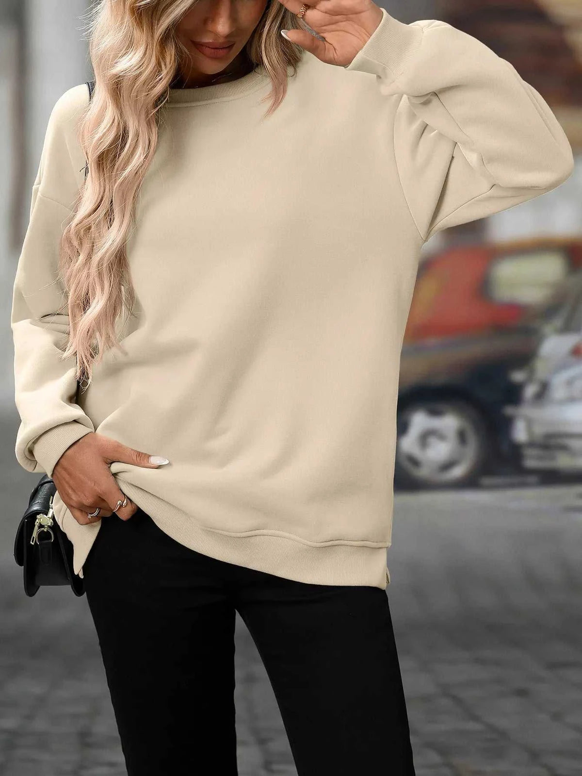Casual Solid Color Long Sleeve Sweatshirt 100100430421753 39 Affordable Fashion Under $100 Jerry's Apparel 