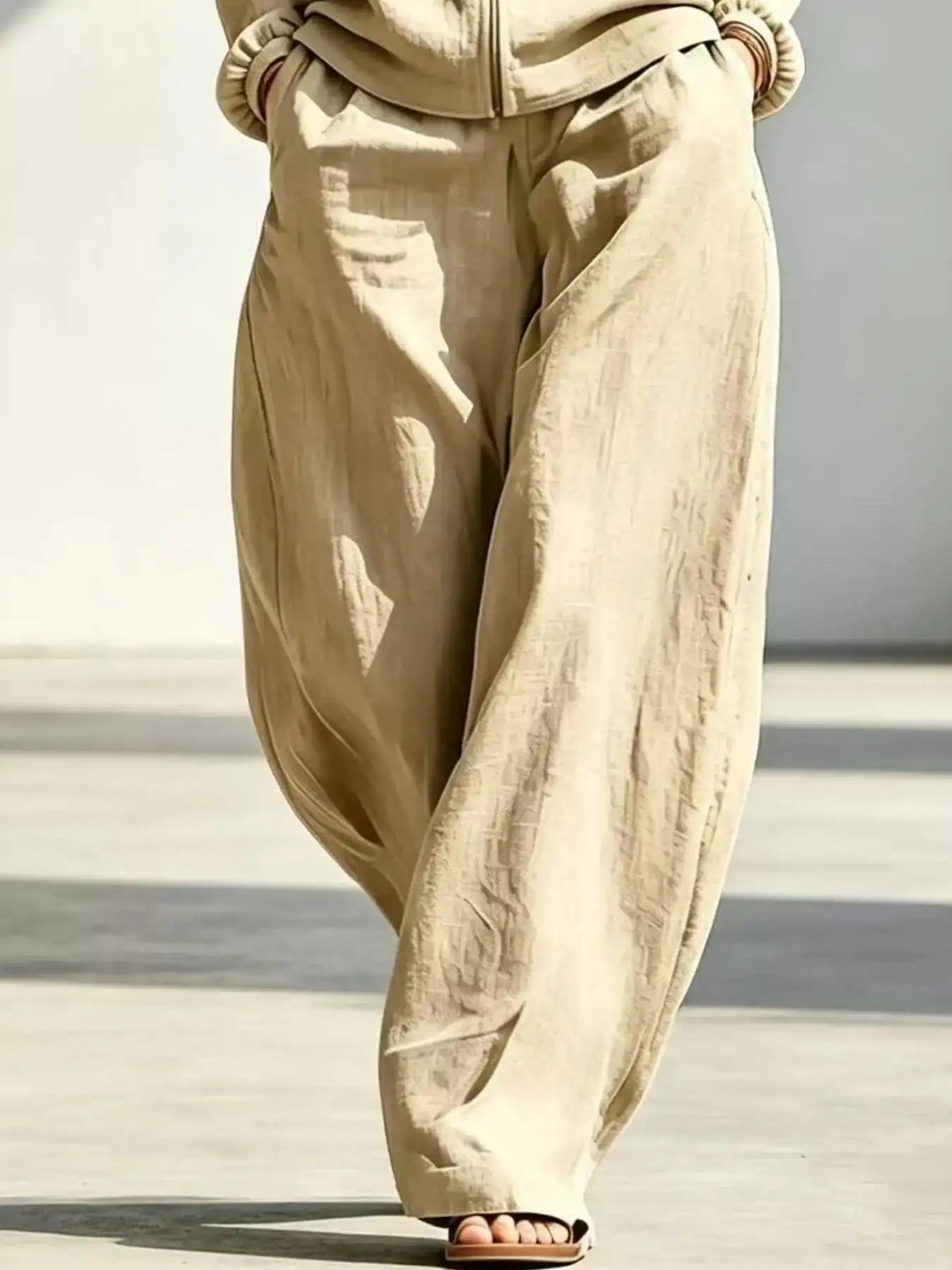 Full Size Zip-Up Jacket and Wide-Leg Pants Set Plus Size 101001541614338 62 Affordable Fashion Under $100 Jerry's Apparel 