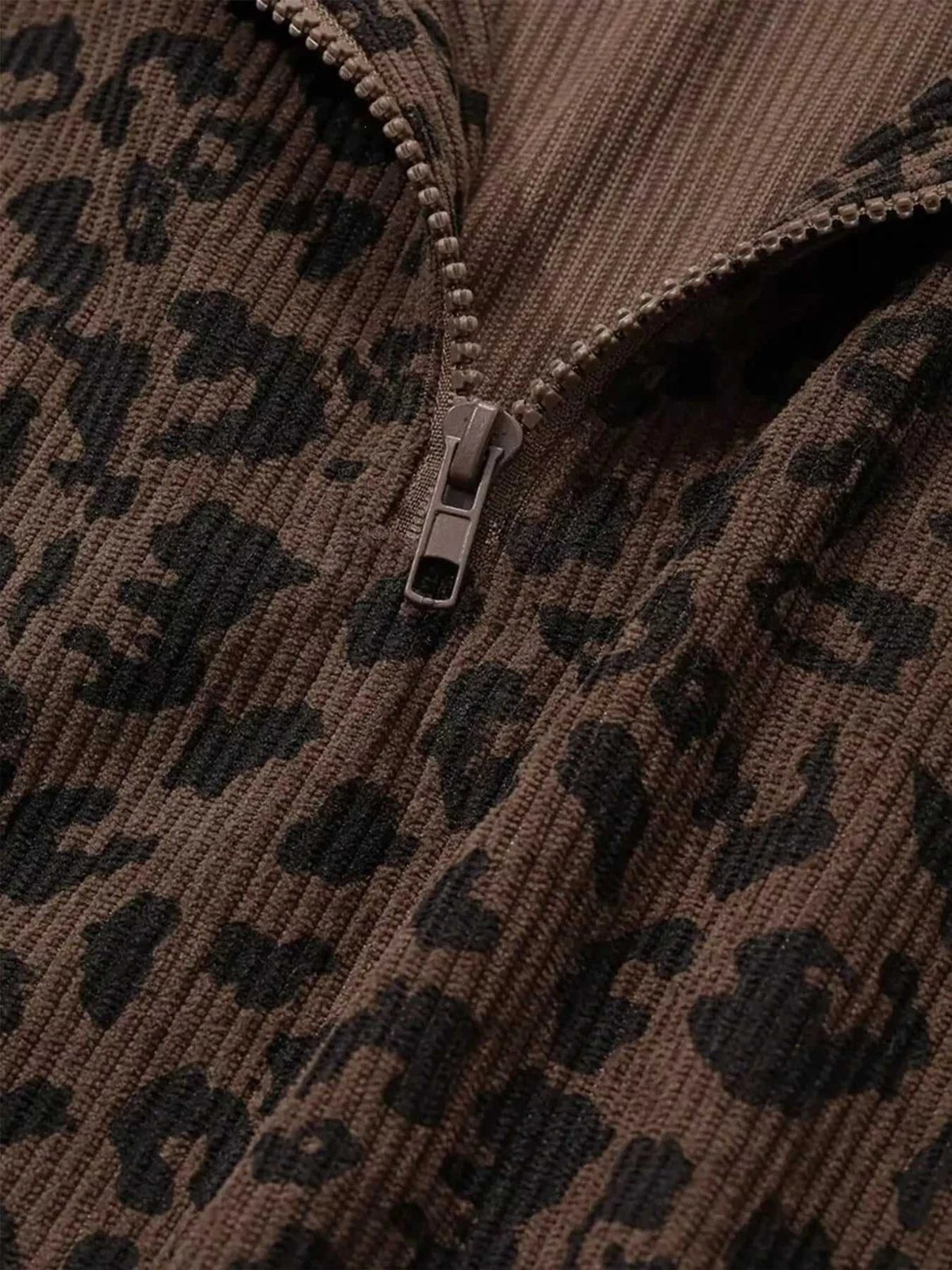 Leopard Print Quarter-Zip Sweatshirt 101001865802464 52 Affordable Fashion Under $100 Jerry's Apparel 