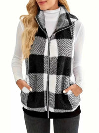 Plus Size Cozy Plaid Fleece Vest Coat 100100327804233 32 Affordable Fashion Under $100 Jerry's Apparel 
