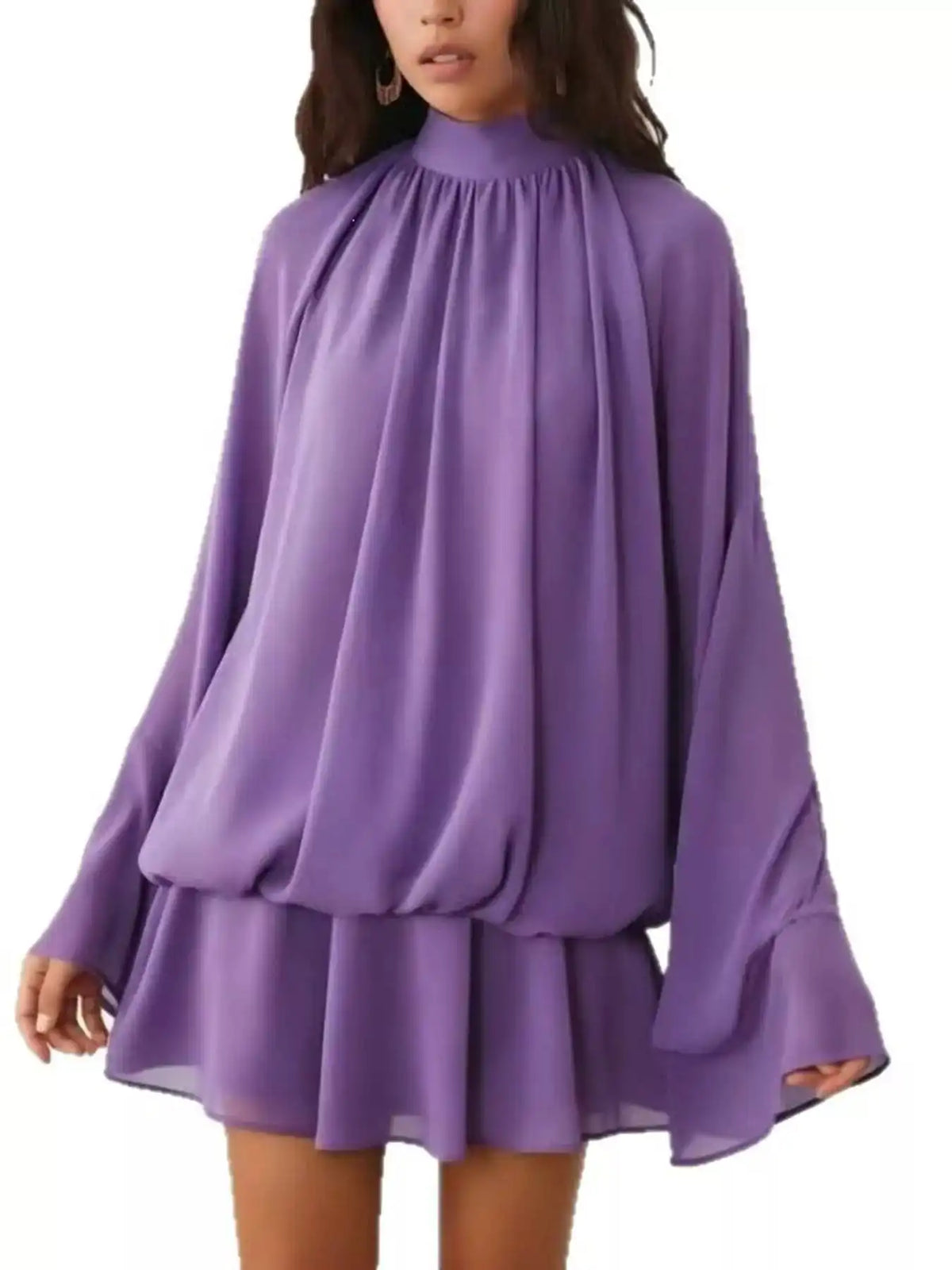 Tie Back Flare Sleeve Mini Dress 101001243212797 45 Affordable Fashion Under $100 Jerry's Apparel 
