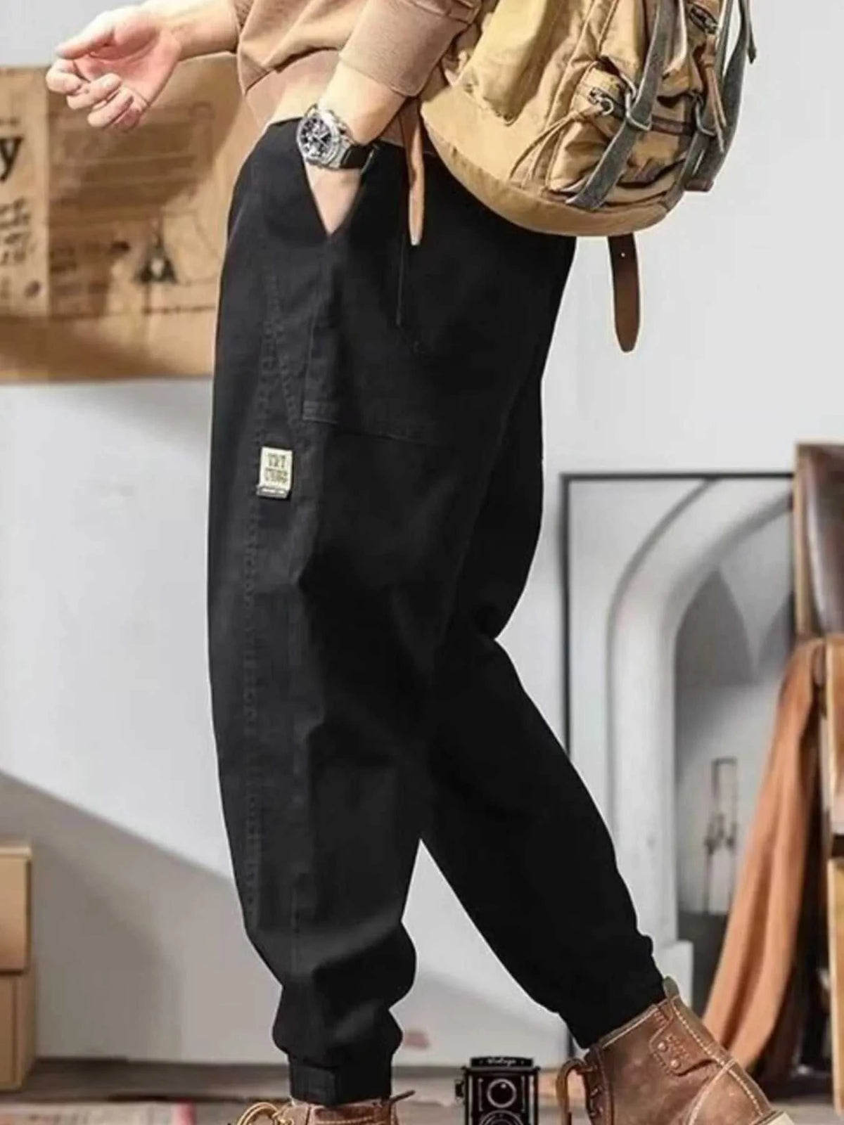 Men's Plus Size Drawstring Loose Fit Joggers 100400390862599 36 Affordable Fashion Under $100 Jerry's Apparel 