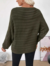 Boat Neck Ribbed Long Sleeve Sweater 100100851183386 44 Affordable Fashion Under $100 Jerry's Apparel 